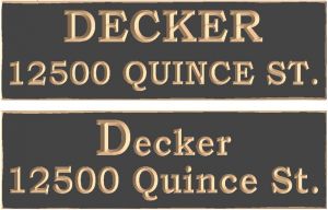 Decker sign